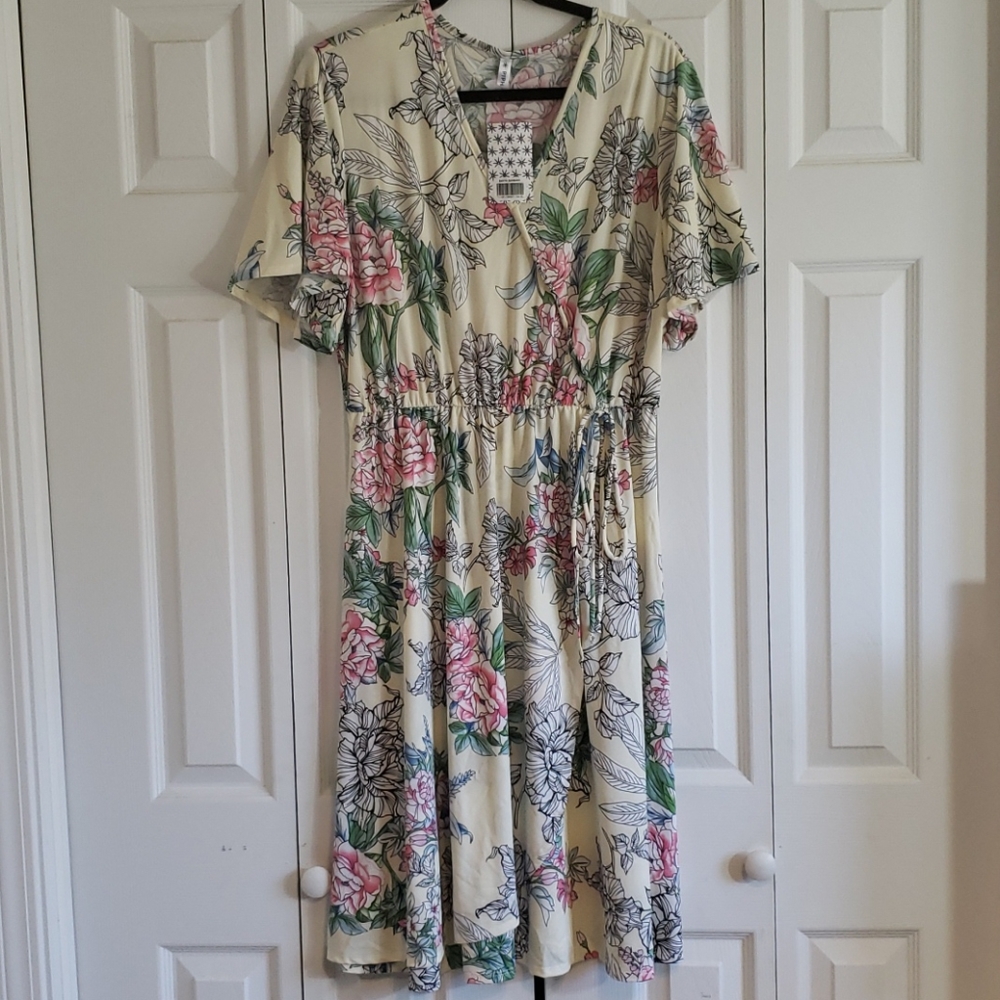 Honey and Lace Santa Barbara Faux Wrap Dress XL NW